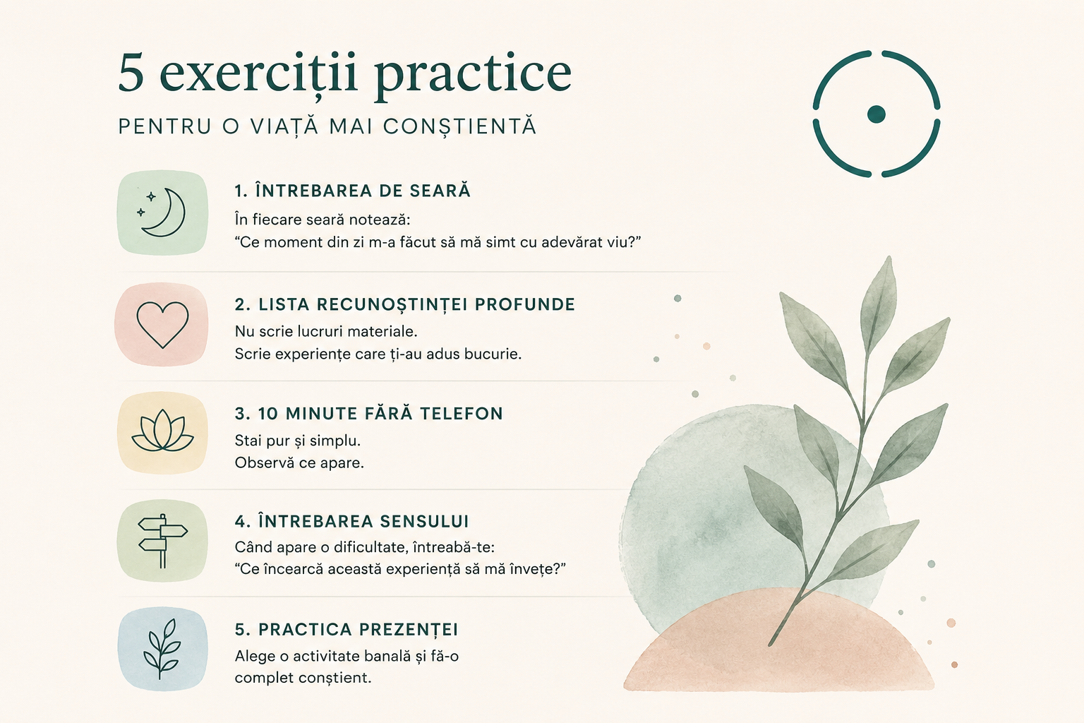 5 exerciții practice